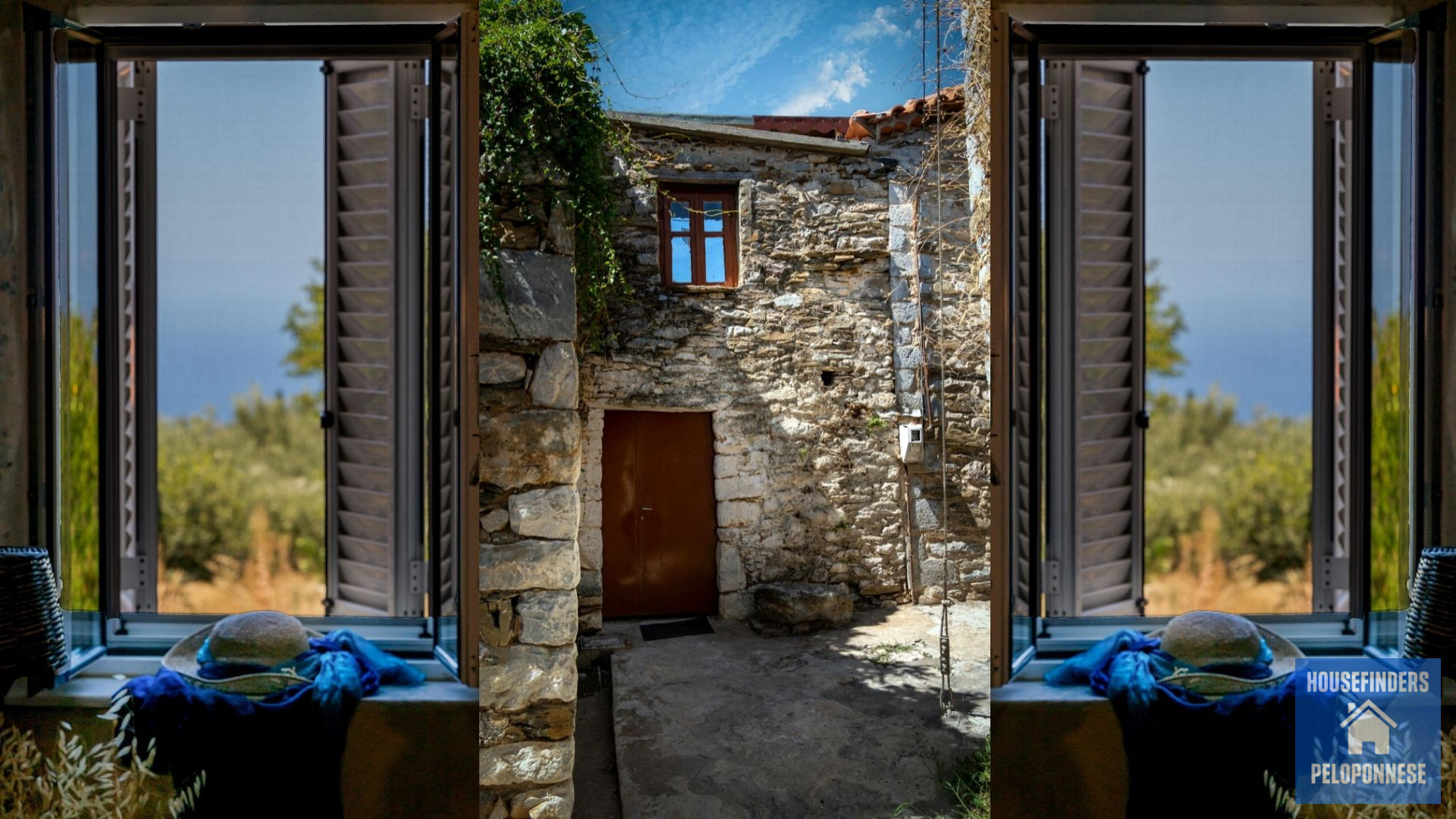 long-term rental-rent-newly-renovated-house-greek-village-thalames-mania